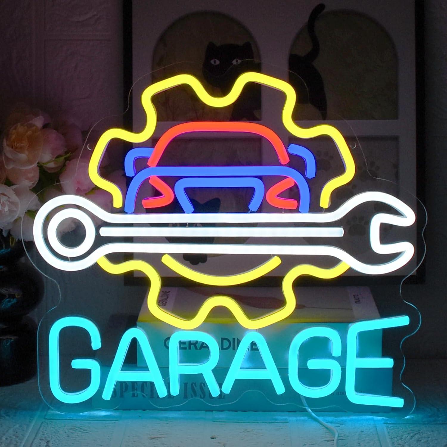 Auto Repair Shops - Letreiro Neon para Garagem, Luzes LED