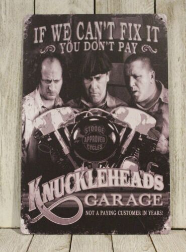 Auto Repair Shop Signs - Placa de Metal de Lata Knuckleheads